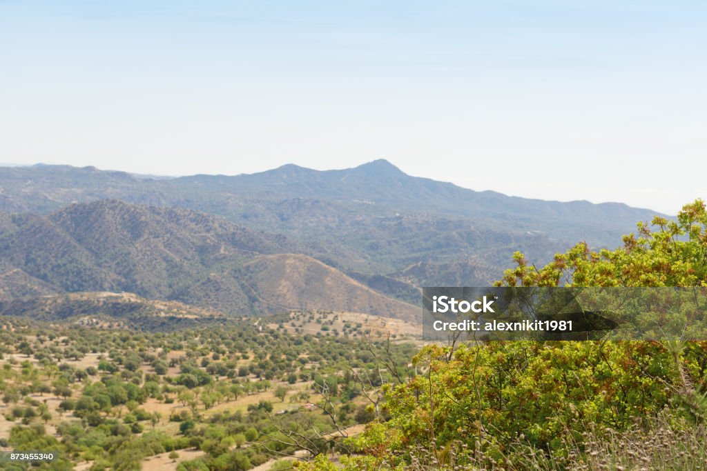 wooded slopes of the Troodos mountain in Cyprus